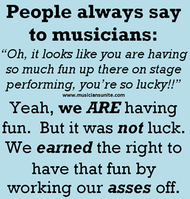 Musicians have fun poster