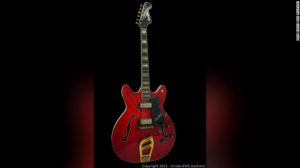 Elvis red Hagstrom Viking guitar