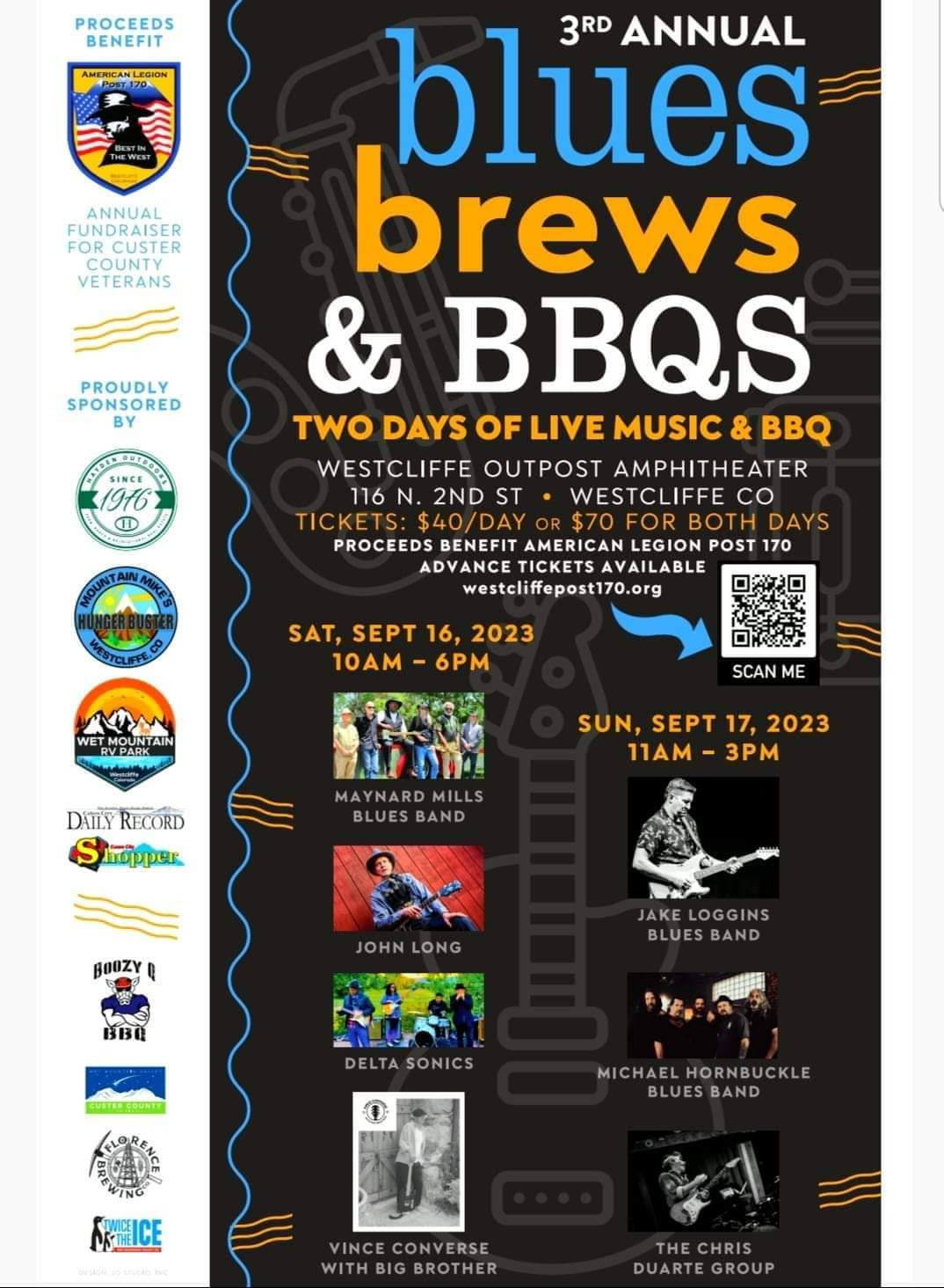 Blues, Brews and BBQ September 16th & 17th in Westcliffe, CO - COMBO ...