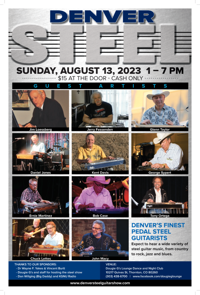 Annual Denver Steel Guitar Show This Sunday, August 13th 100 to 700